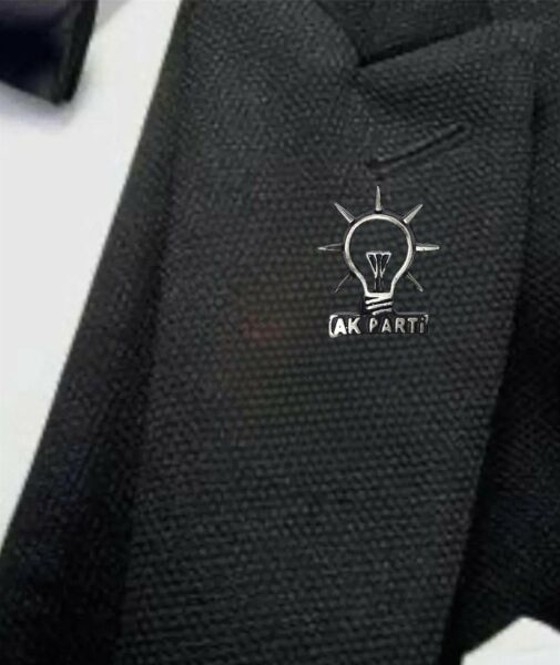 Ak Parti Rozet Yaka Rozeti Broş Gümüş