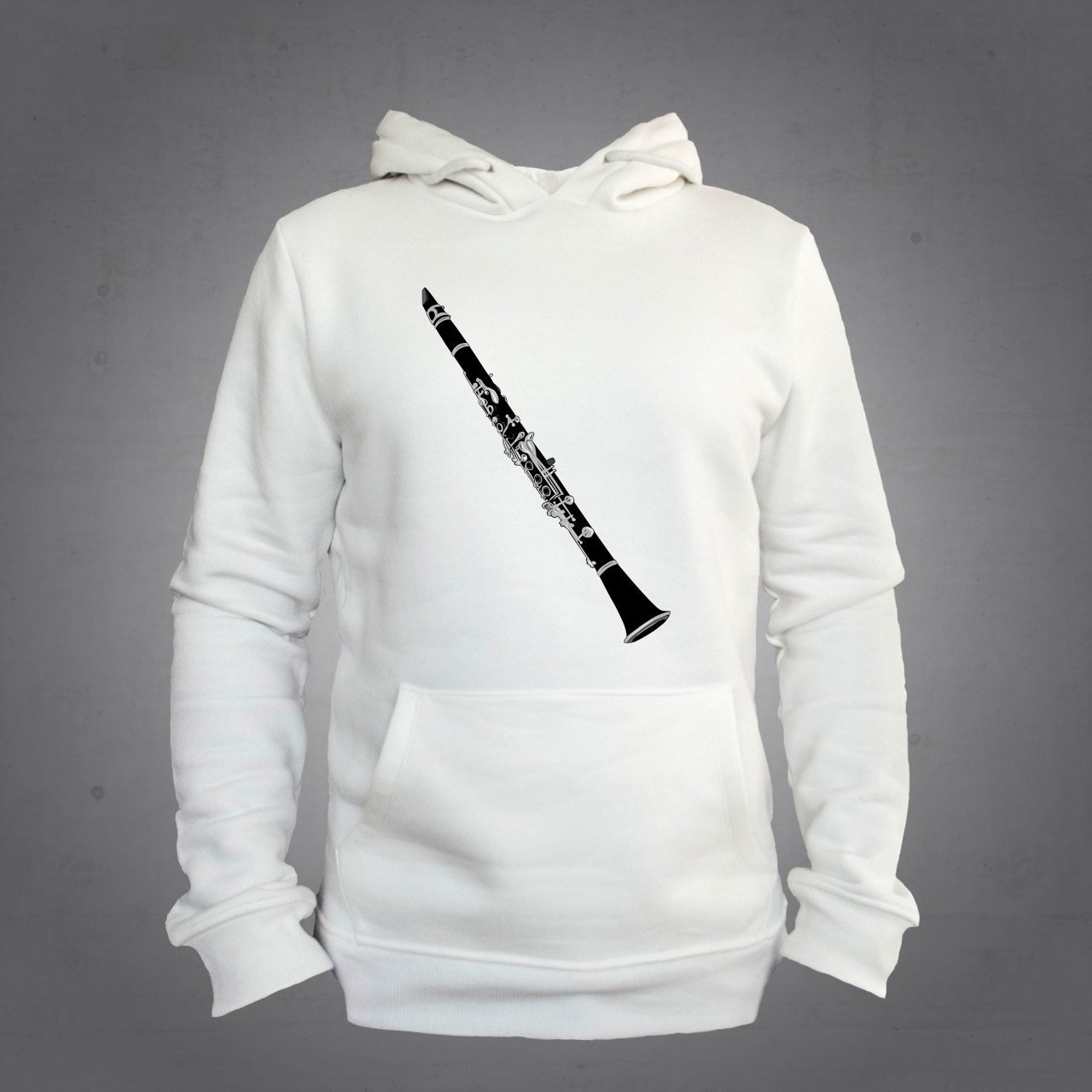 Klarnet Kapüşonlu Sweatshirt Hoodie Ekru