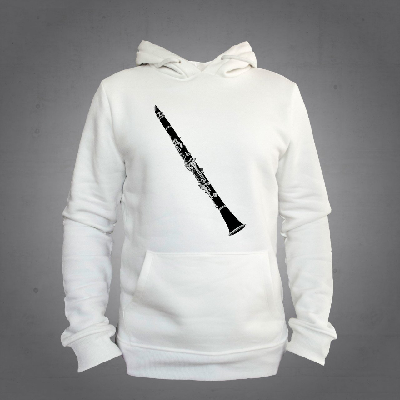 Klarnet Kapüşonlu Sweatshirt Hoodie Ekru L