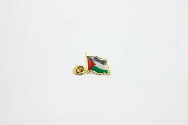 Filistin Bayrağı Kudüs - Palestine Metal Yaka İğnesi Rozet Gümüş 2 adet