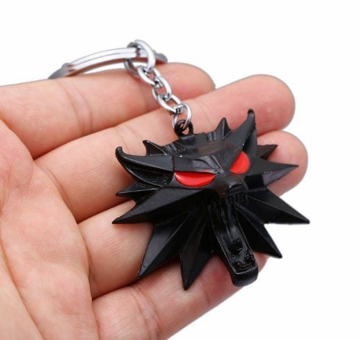 Herşey Nota The Witcher Kurt Kabartmalı Madalyon Anahtarlık 3D