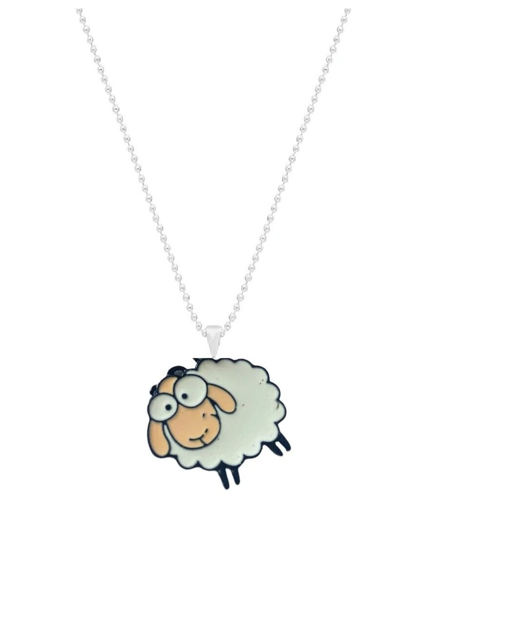 Kuzu Koyun Sheep Kolye Unisex 925 Ayar Gümüş Kaplama