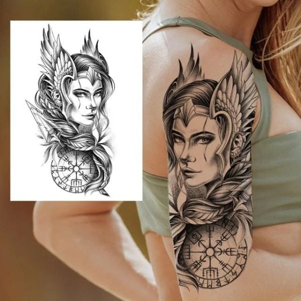 Unisex  Arwen Yüz Ve Ok Karışık Desen Geçici Dövme
