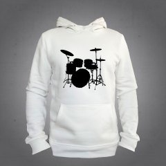 Bateri Kapüşonlu Sweatshirt Hoodie Ekru L