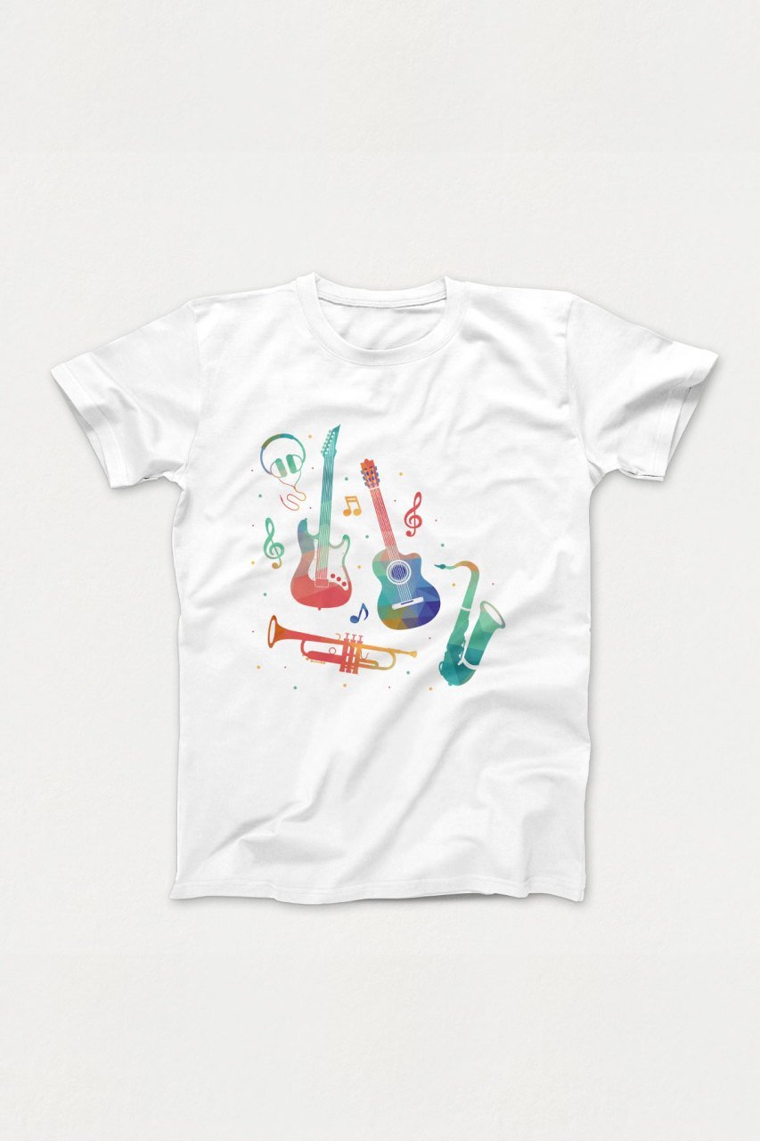 Enstrüman Beyaz Tshirt