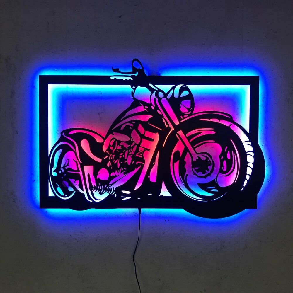 Classic Chopper LED Işıklı Tablo