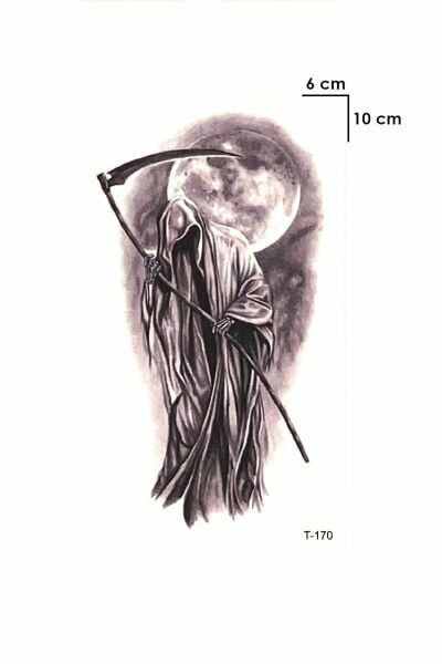 Azrail Ölüm Meleği Tattoo Geçici Dövme