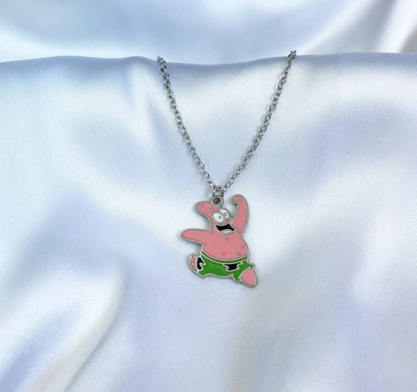 Sünger Bob Patrick Pembe Yıldız Figürlü Sevimli Karakter Kolye