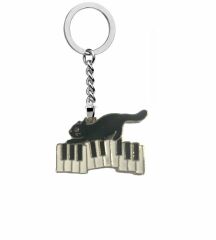Kedi Piyano Müzik Anahtarlık