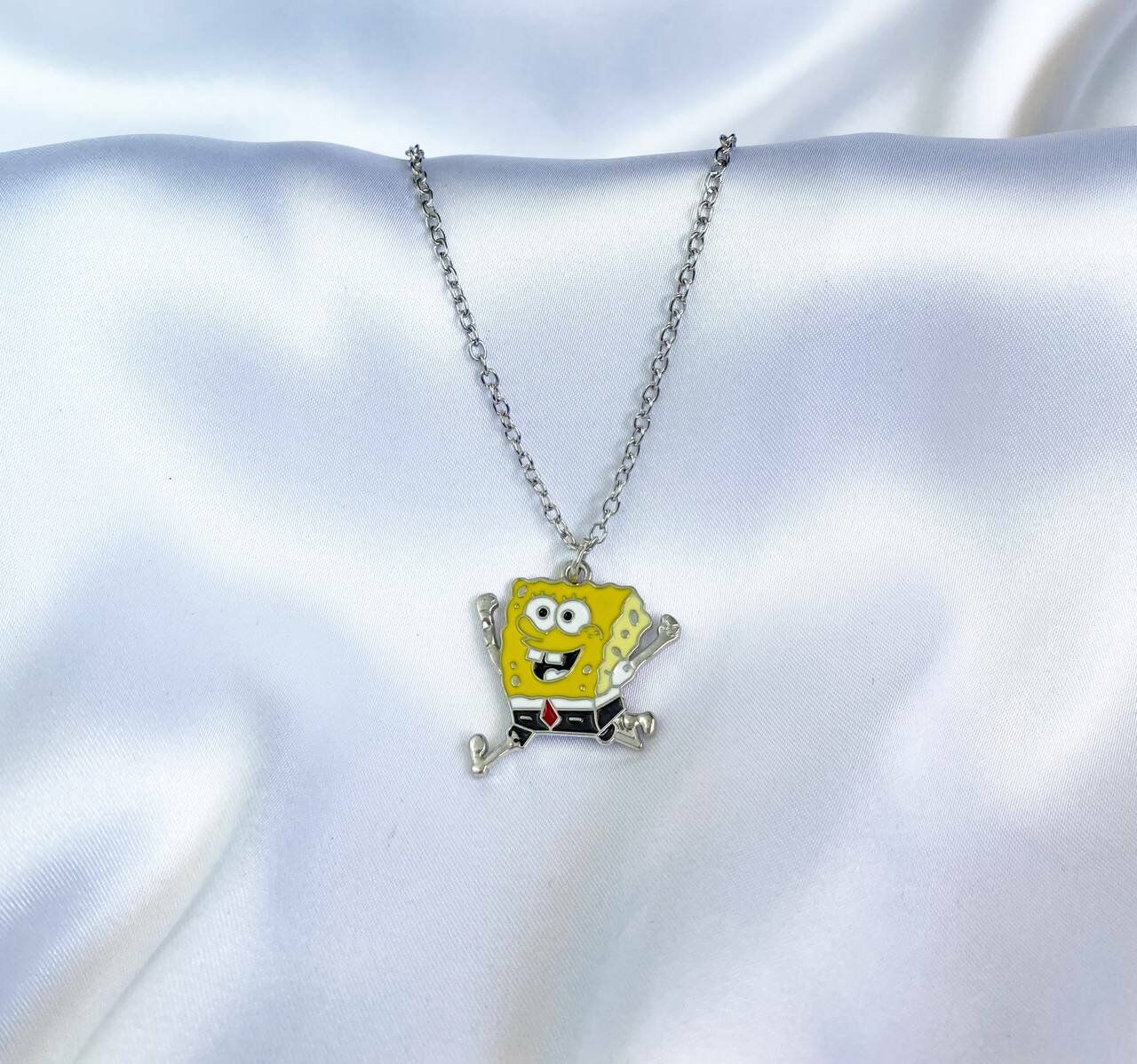 Sünger Bob Figürlü Sevimli Karakter Kolye