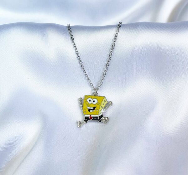 Sünger Bob Figürlü Sevimli Karakter Kolye