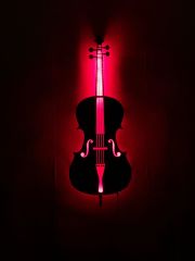 Keman  Duvar Dekoru Işıklı 50x100cm