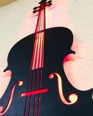 Keman  Duvar Dekoru Işıklı 50x100cm