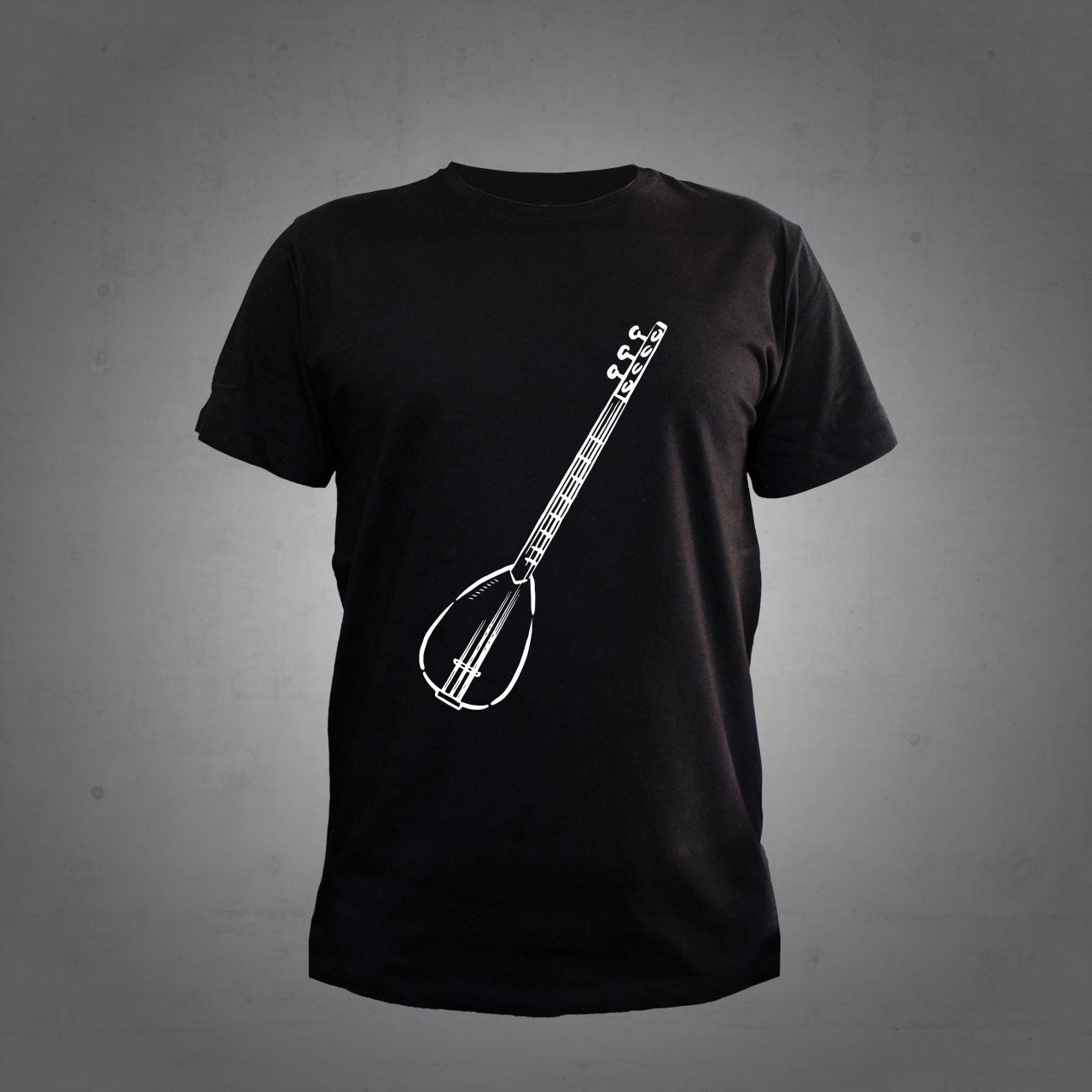 Bağlama Saz Tshirt Black
