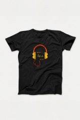 Dj Kulaklık Siyah Tshirt L