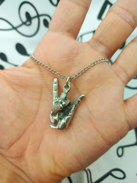 Bozkurt İşareti Kurt 3D Özel Gümüş Renk Kolye