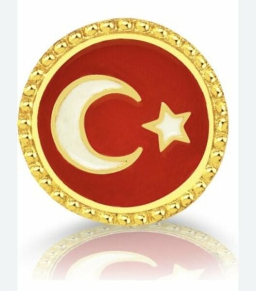 Türk Bayrağı Ay Yıldız Yaka Rozeti