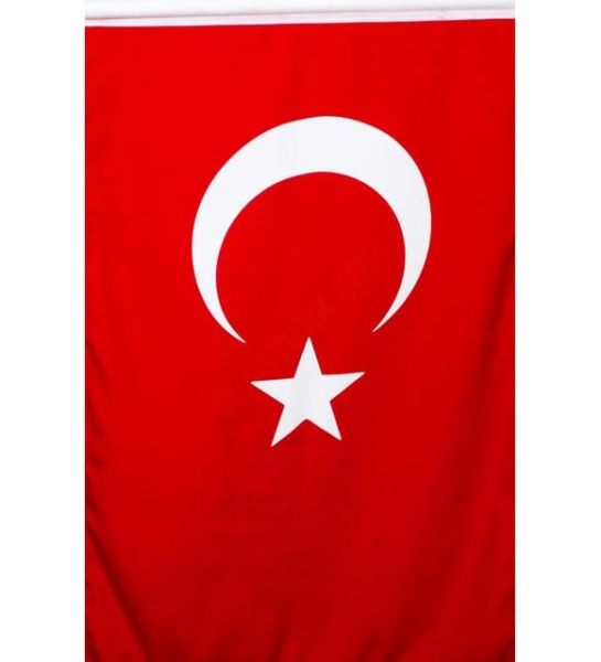 20 Adet Saten Sopalı Türk Bayrağı 20x 35cm
