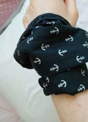 Çapa Denizci Fular Siyah