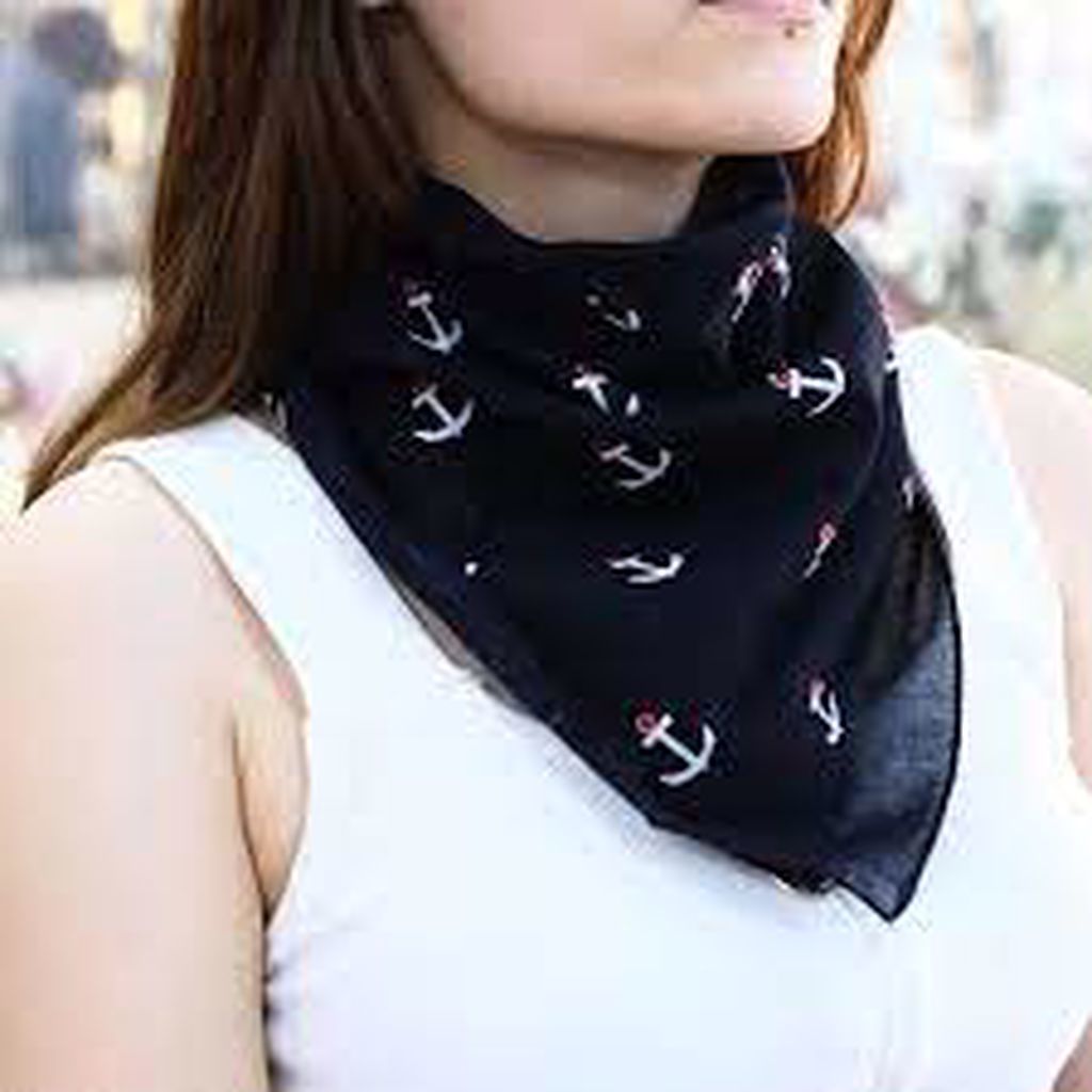 Çapa Denizci Fular Siyah