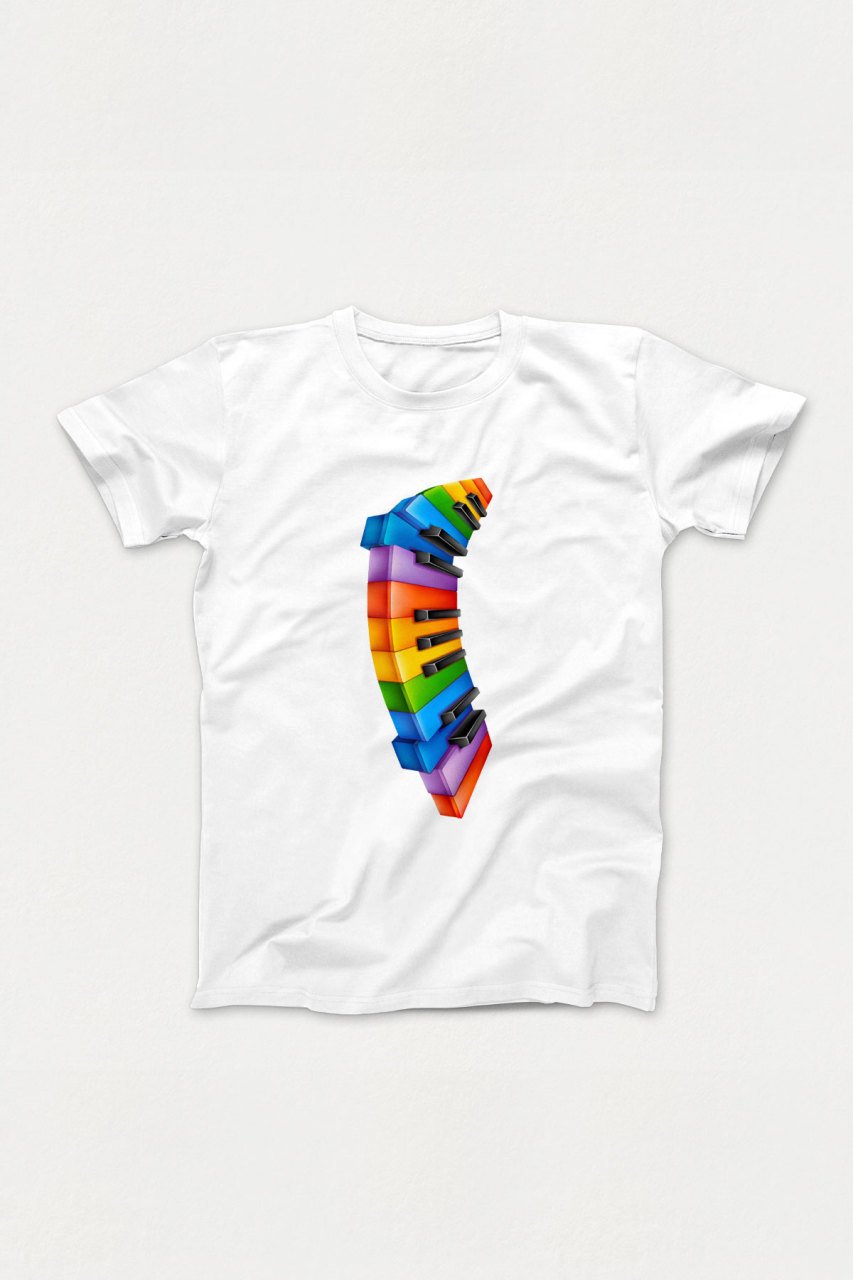 Piyano Beyaz Tshirt L