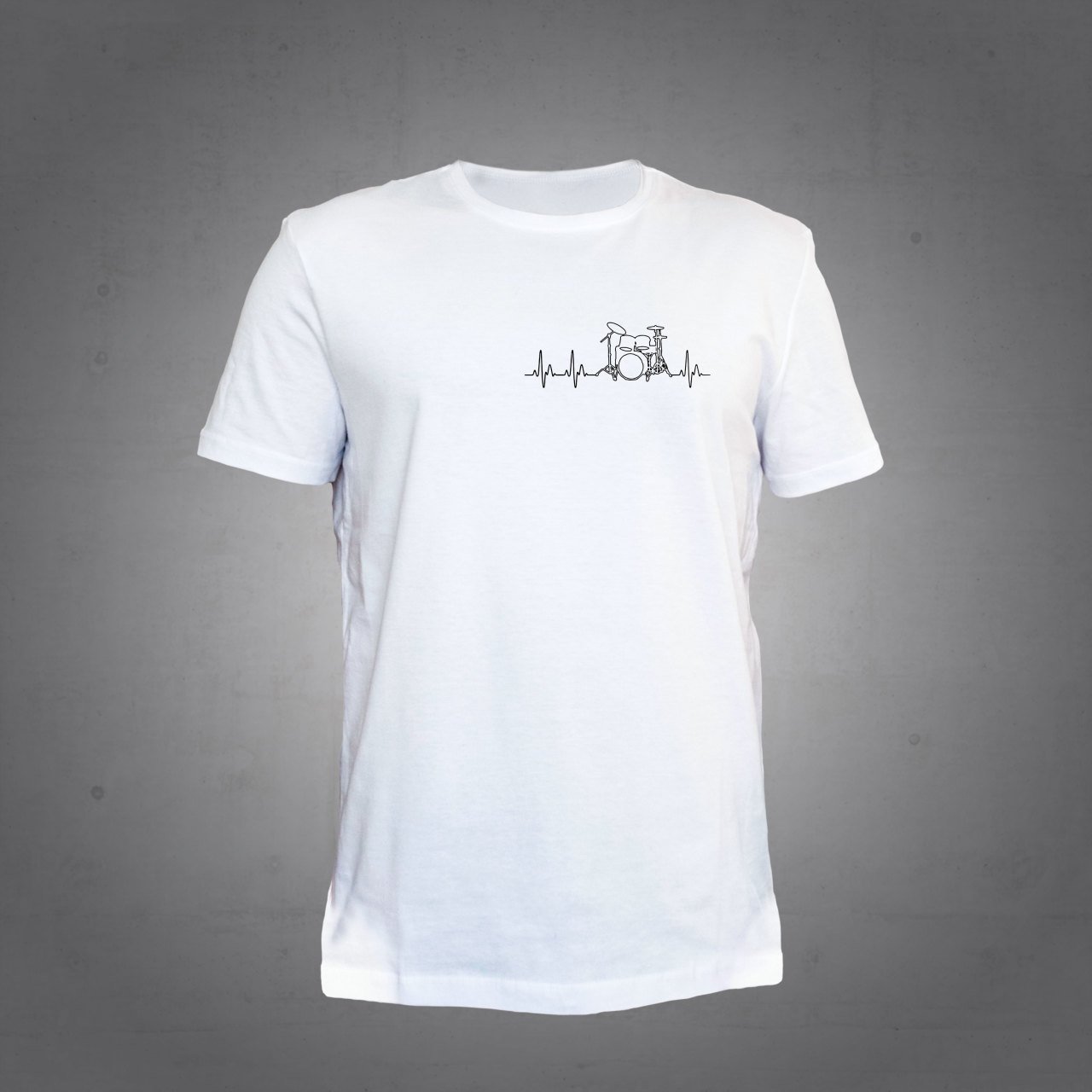 Ritim Bateri Beyaz Tshirt