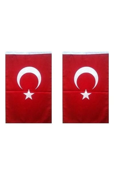 Alpaka Türk Bayrağı Fitilli 20x30cm 2adet