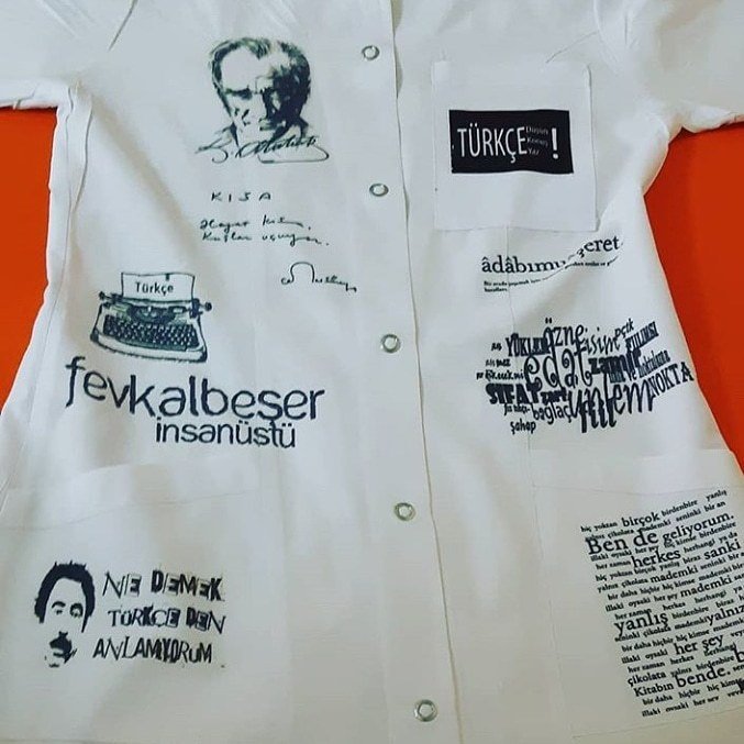 Türkçe Edebiyat Kişiye Özel İsimli Öğretmen Önlüğü