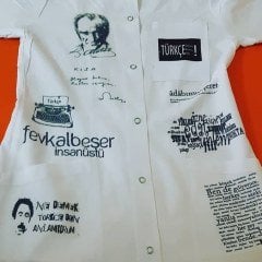 Türkçe Edebiyat Kişiye Özel İsimli Öğretmen Önlüğü