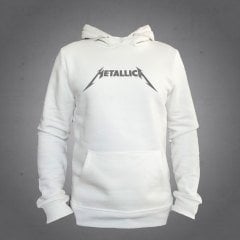 Metallica  Kapüşonlu Sweatshirt Hoodie Ekru