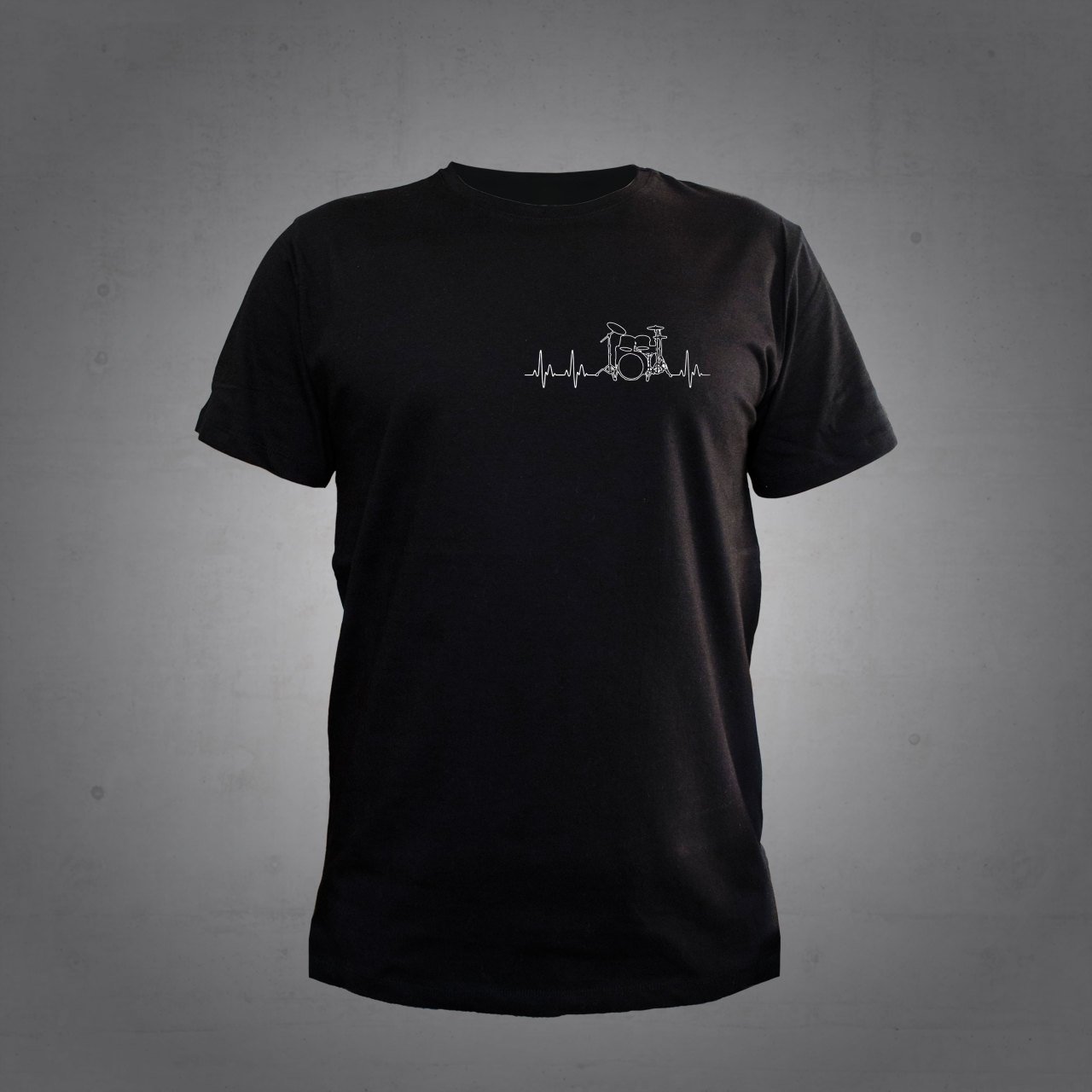 Ritim Bateri Siyah Tshirt