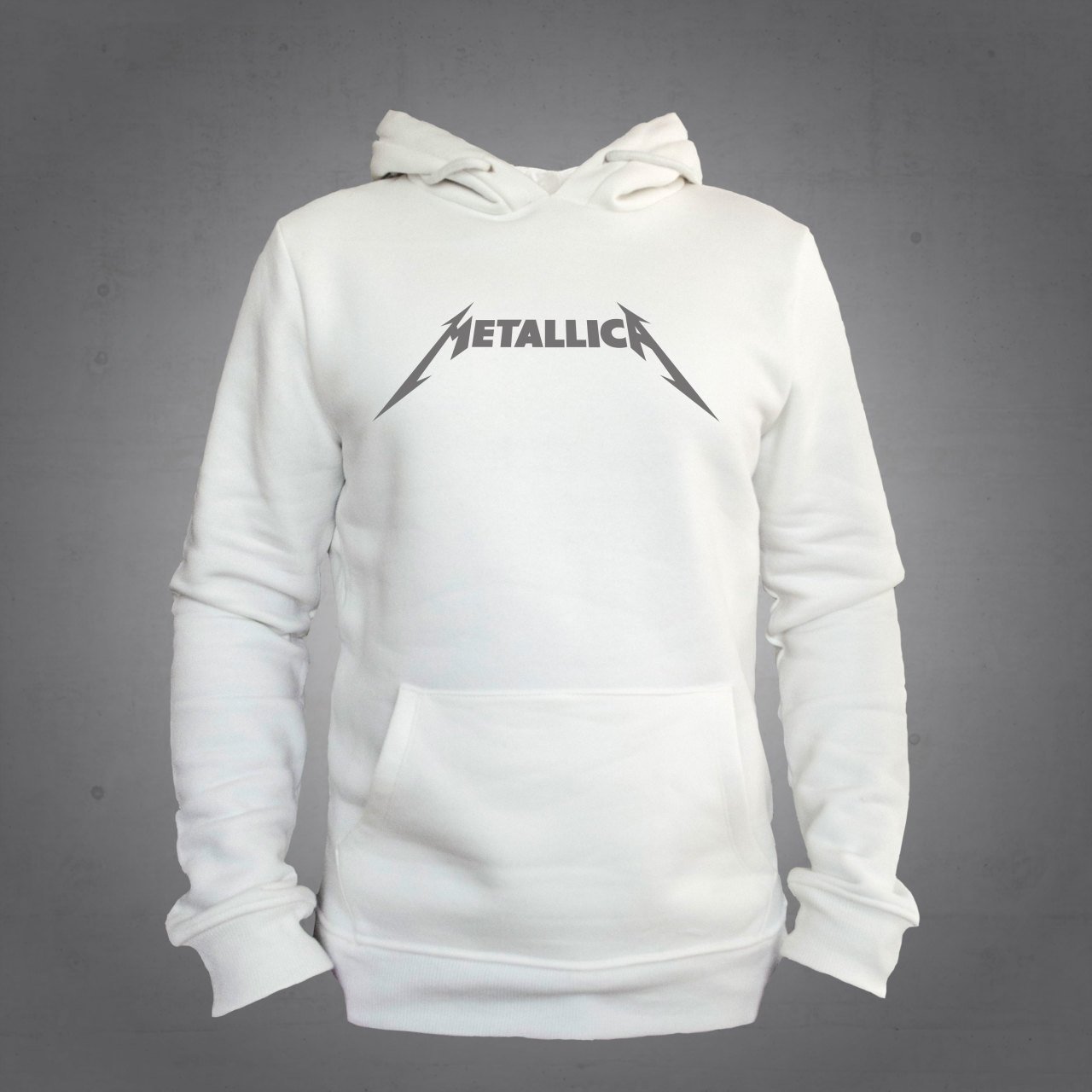 Metallica  Kapüşonlu Sweatshirt Hoodie Ekru L
