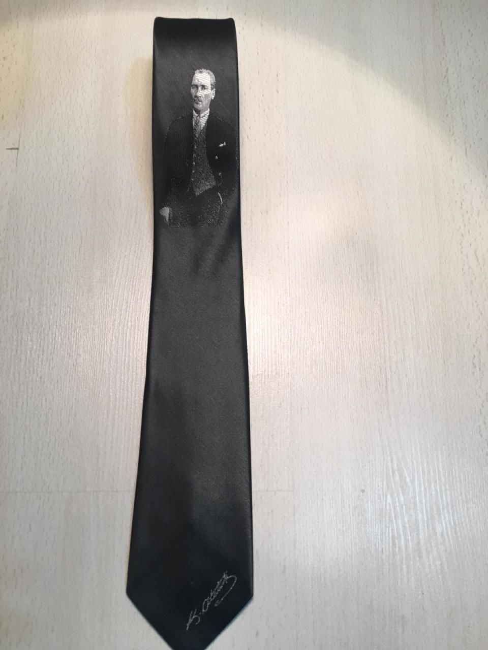 Atatürk Kravat Siyah