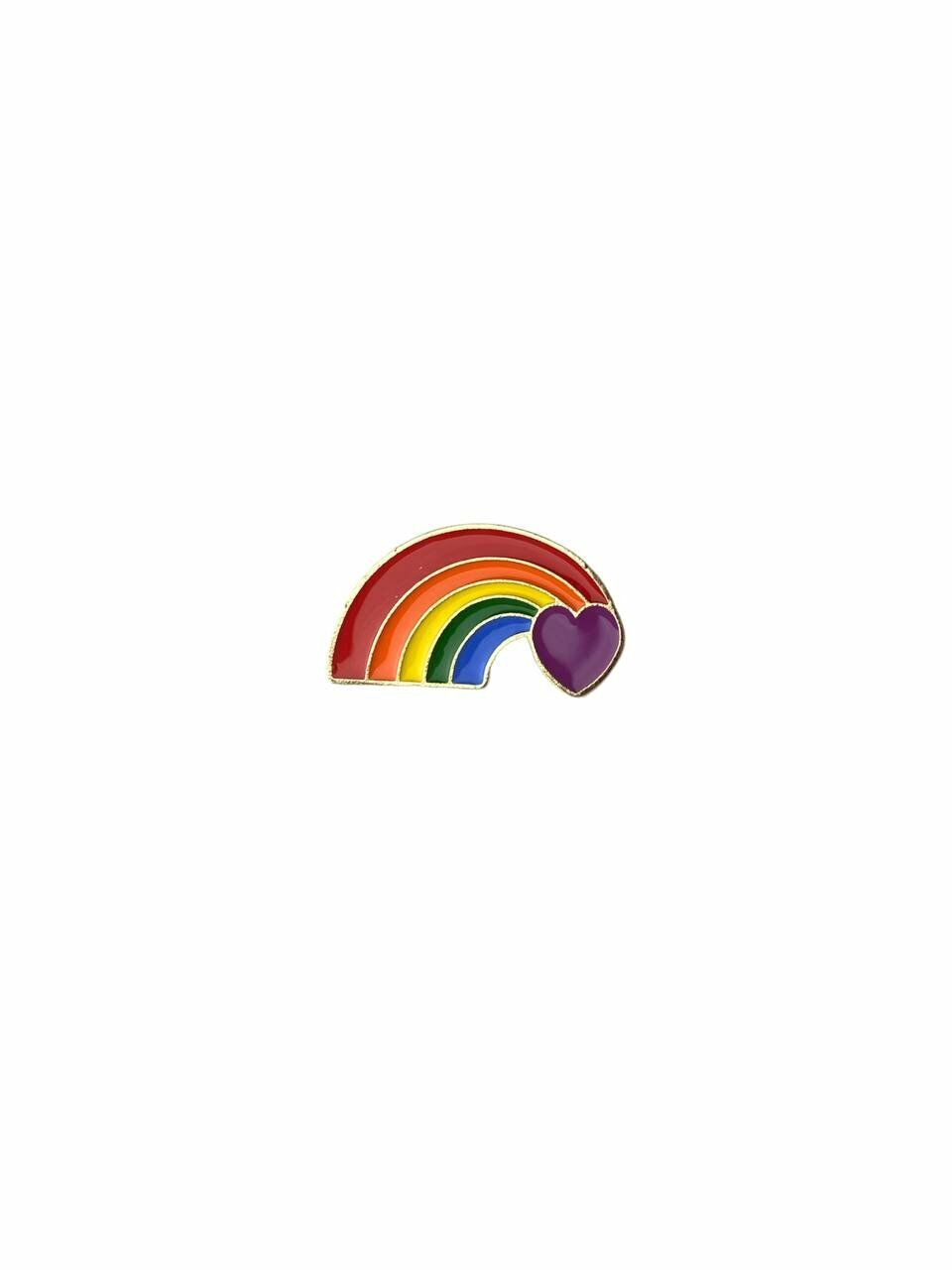LGBT Proud Gökkuşağı Kalp Hediyelik Rozet