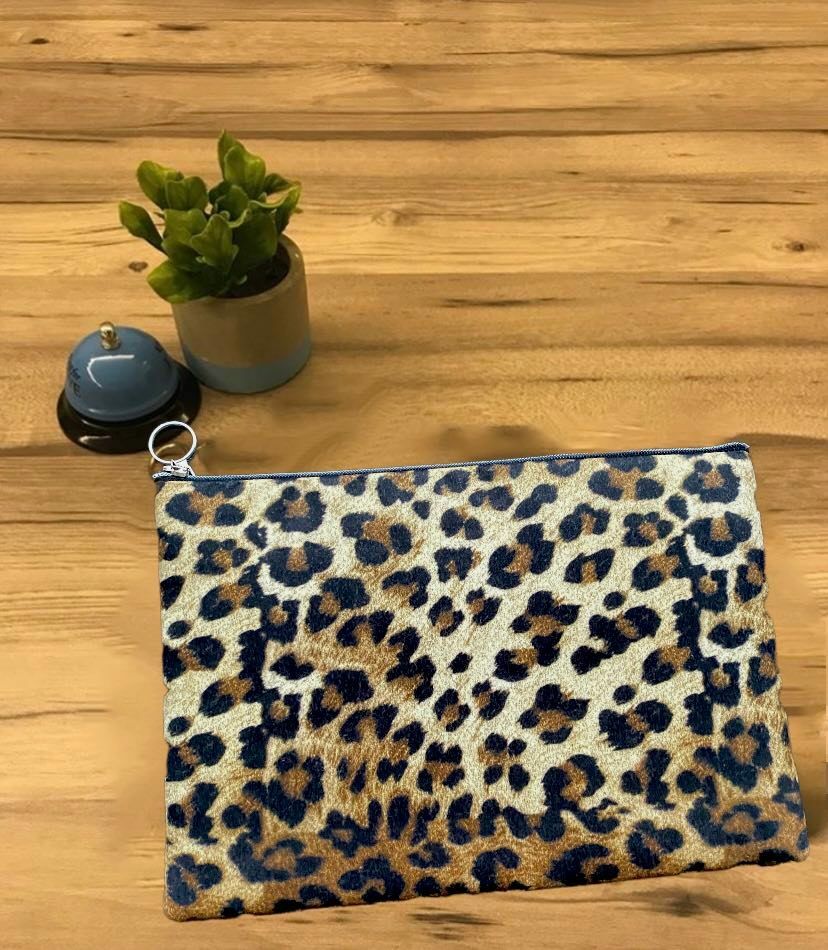 Leopar Desenli Clutch Portföy Çanta