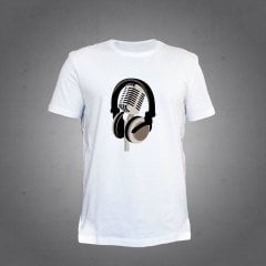 Kulaklık Mikrofon Beyaz Tshirt
