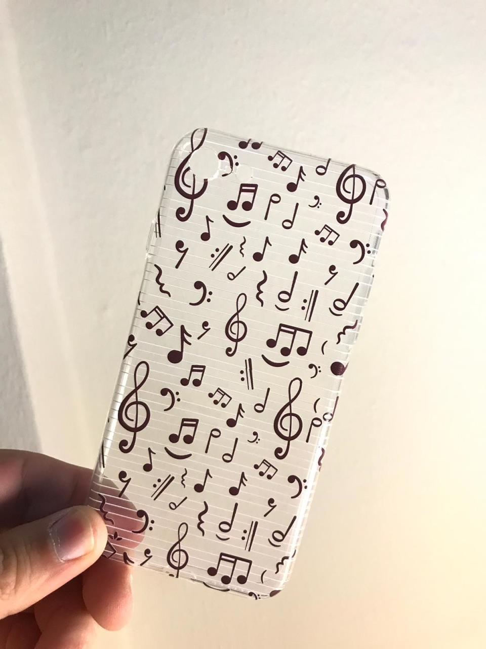 Notalar Şeffaf iPhone Telefon Kılıfı