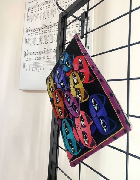 Renkli kediler Clutch Portföy Çanta