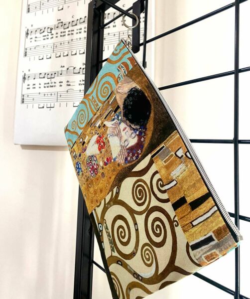 Gustav Klimt The Kiss Tablosu Clutch Portföy Çanta