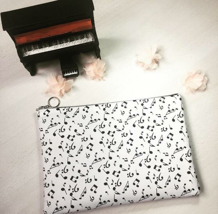 Nota  Müzik Clutch Çanta