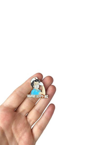 Nurse Strong Güçlü Hemşire Kadın Sağlık Hediyelik Rozet