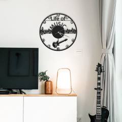 Nota Müzik Ahşap Duvar Saati