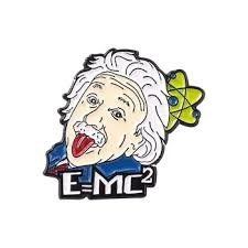 Fizik Einstein E=MC2 Bilim Formül Hediyelik Rozet