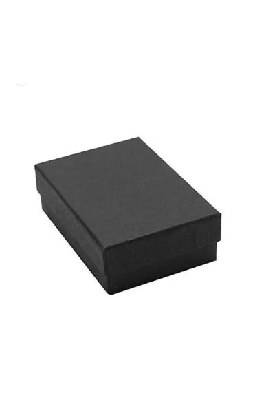 Siyah Karton Mini Takı Kutusu Kolye & Küpe & Bileklik & Yüzük Kutusu Hazır Içi Süngerli 4x5x3 .5