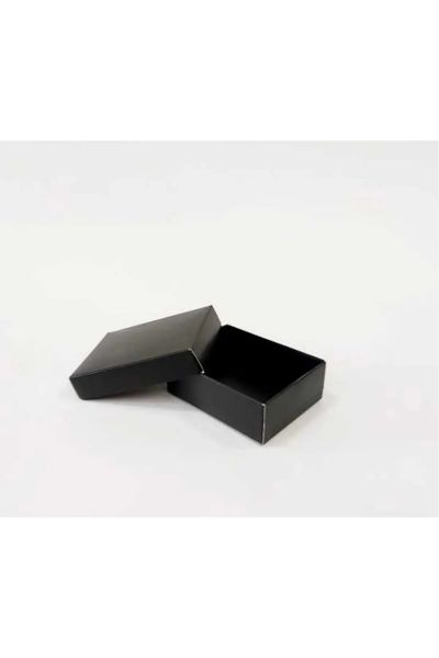 Siyah Karton Mini Takı Kutusu Kolye & Küpe & Bileklik & Yüzük Kutusu Hazır Içi Süngerli 4x5x3 .5