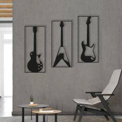 Gitar 3 lü Set  Duvar Dekoru Işıksız