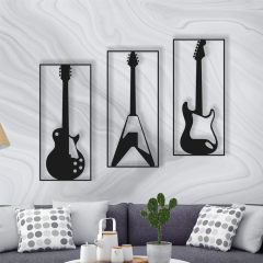 Gitar 3 lü Set  Duvar Dekoru Işıksız