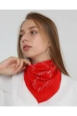 Atatürk İmza  Fular Kırmızı