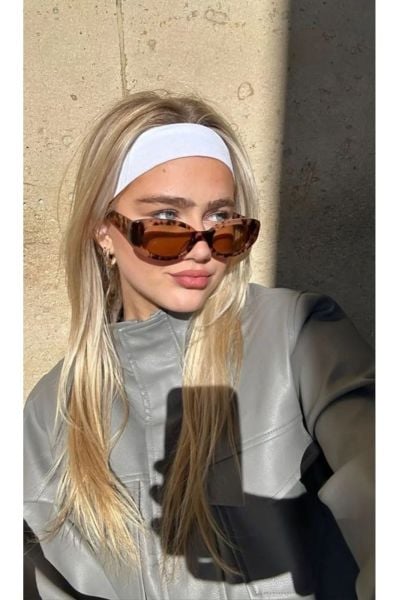 Beyaz Kadın Bandana - Saç Bandı - Spor Bandı Pamuklu Esnek