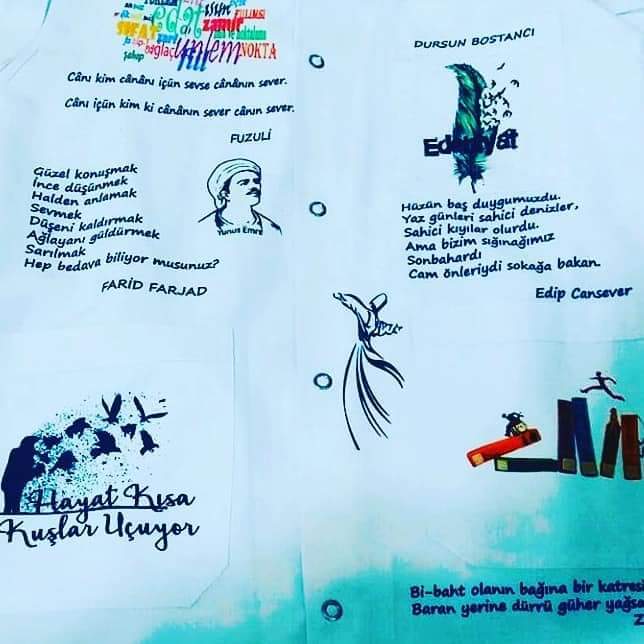 Edebiyat Kişiye Özel İsimli Öğretmen Önlüğü 2